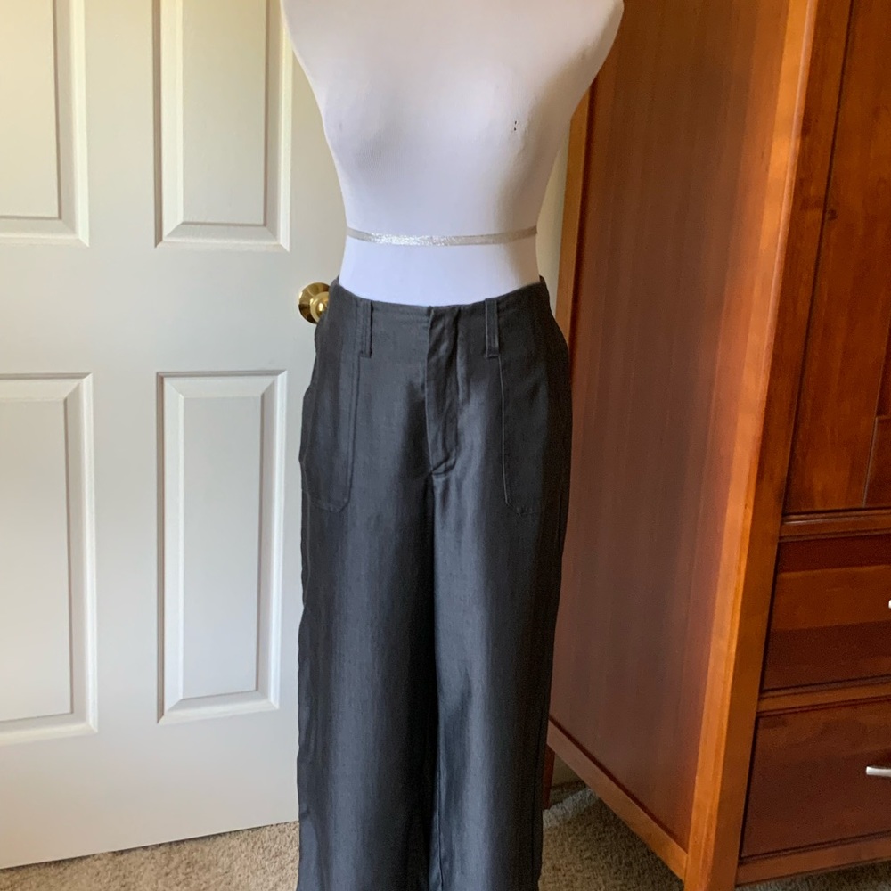 Kaari Blue Charcoal Crop Dress Pants
